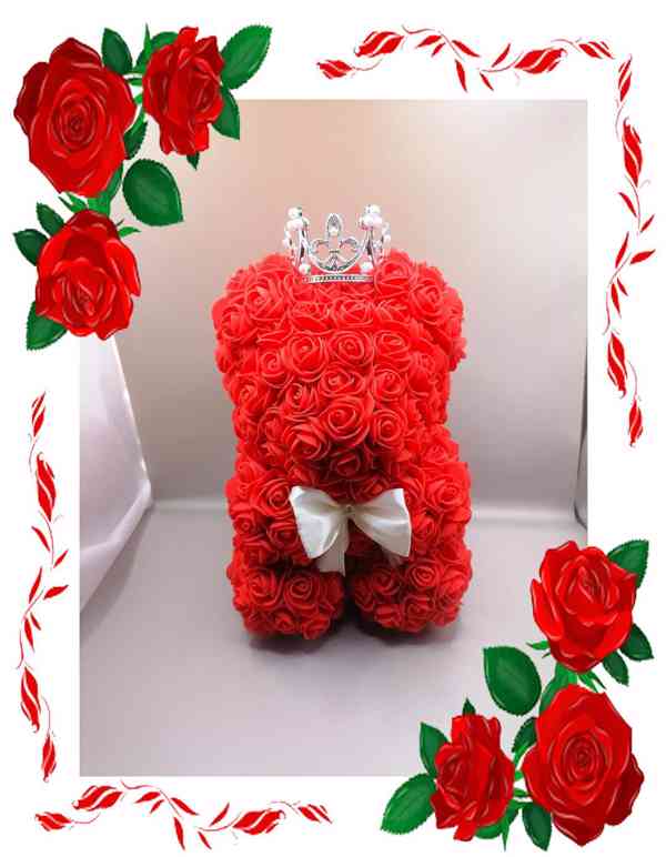 Medvídci z pěnových růží (Různé druhy) - foto 6