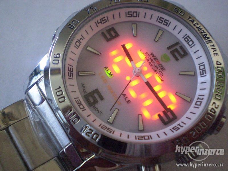 letecké multifunkční hodinky s led displejem WEIDE - foto 3