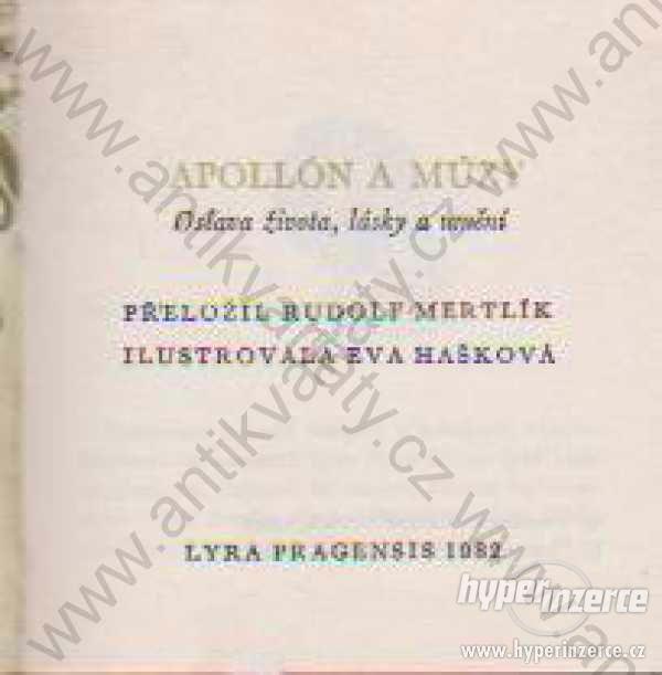 Apollón a múzy, Lyra Pragensis, Supraphon 1982 - foto 1