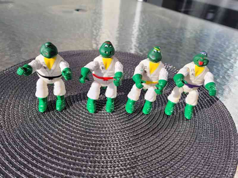 Želvy Ninja, figurky, ruční malba, 1980-1990, 4 ks - foto 2