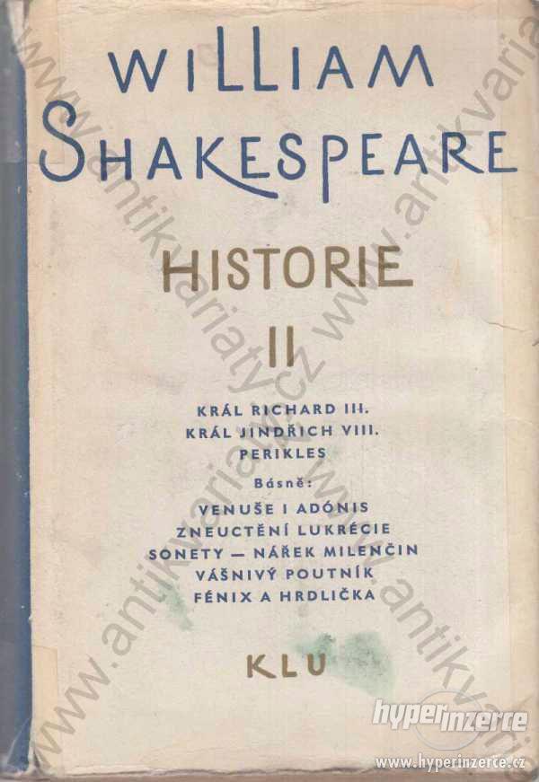 Historie II., Básně William Shakespeare 1964 - foto 1