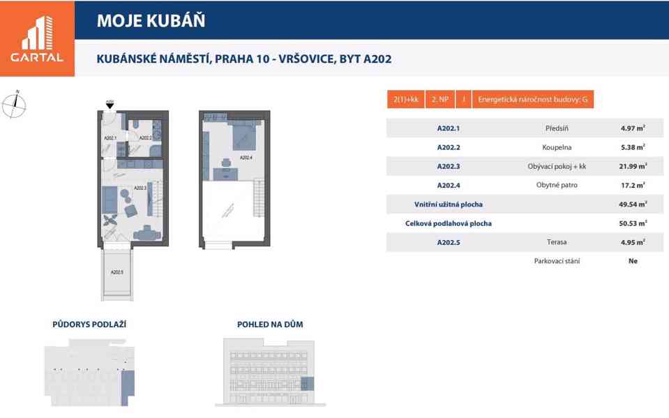 Prodej bytu 2+kk 50 m2 s terasou 5 m2  Kubánské náměstí, Praha 10 - Vršovice - foto 7