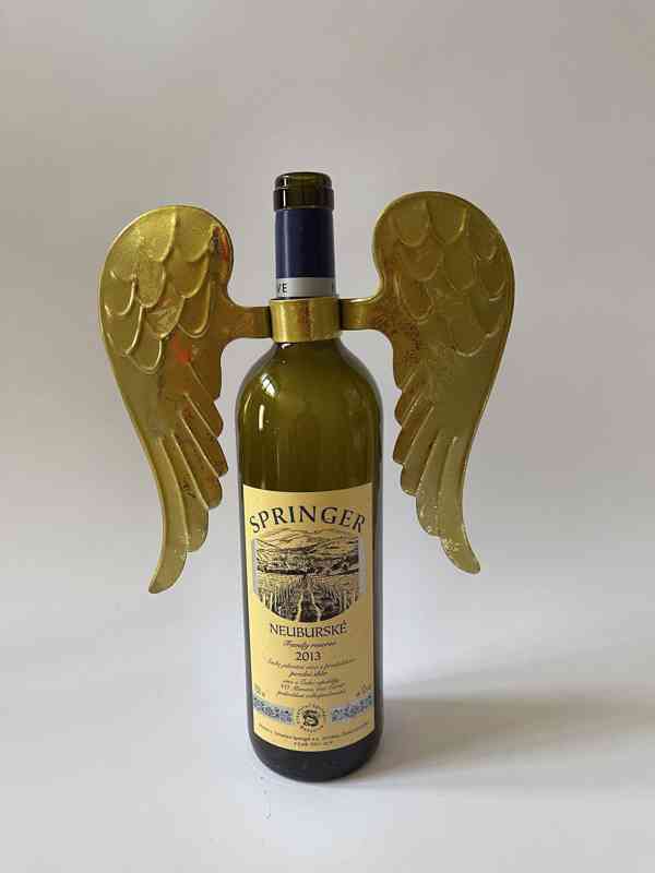 Andělská křídla - dekorace na lahev vína - foto 1