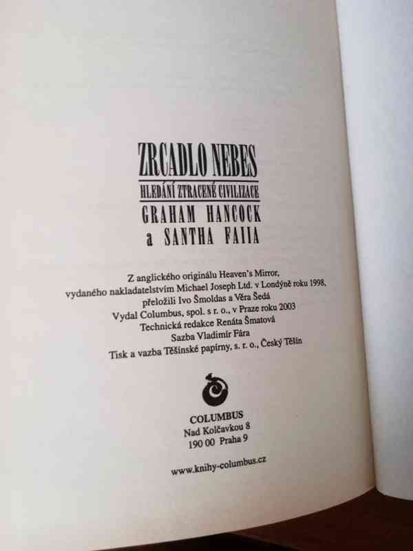 GRAHAM HANCKOK: ZRCADLO NEBES – HLEDÁNÍ ZTRACENÉ CIVILIZACE  - foto 3