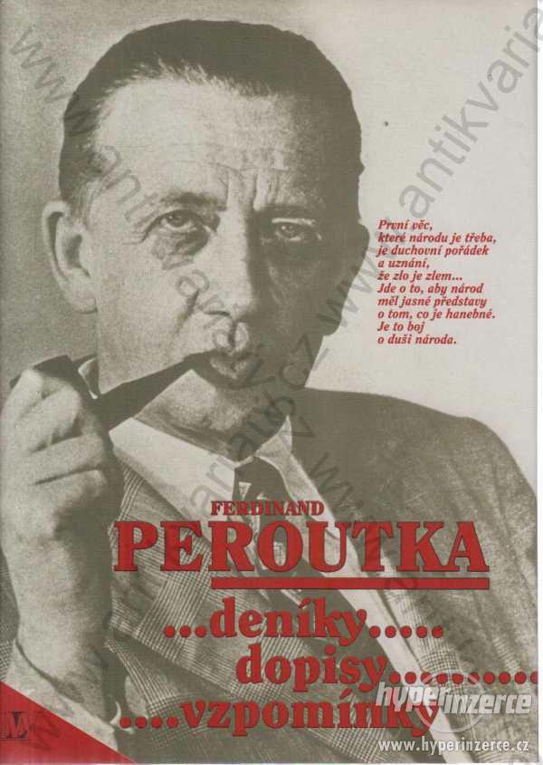 Ferdinand Peroutka deníky, dopisy, vzpomínky 1995 - foto 1
