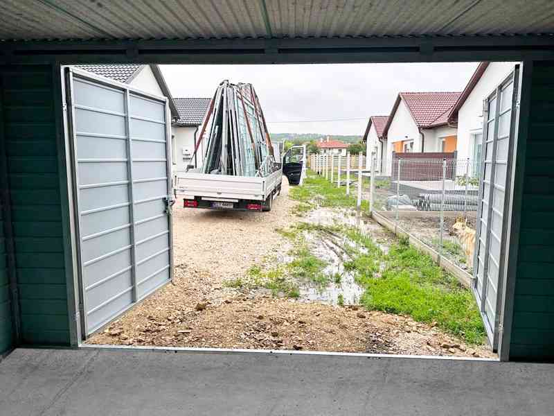 Plechová garáž 4x6m, přístřešek 3x6m - spád dozadu TS313 - foto 3
