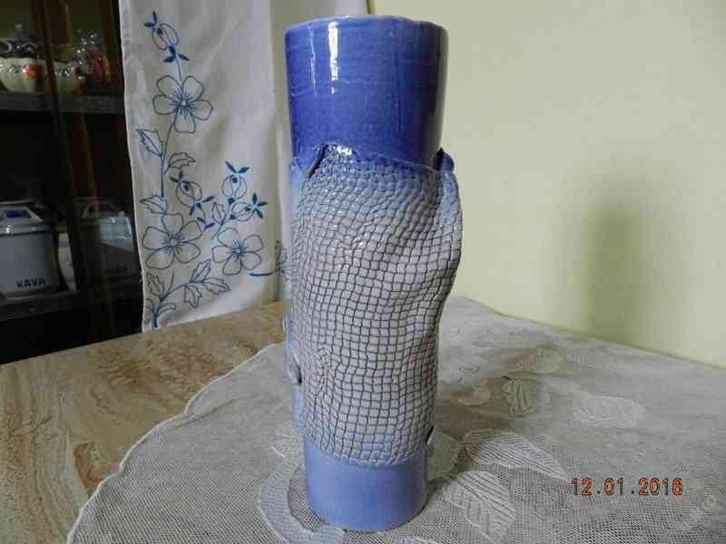 Zajímavá keramická reliéfní Váza se zipem Design zip - foto 4