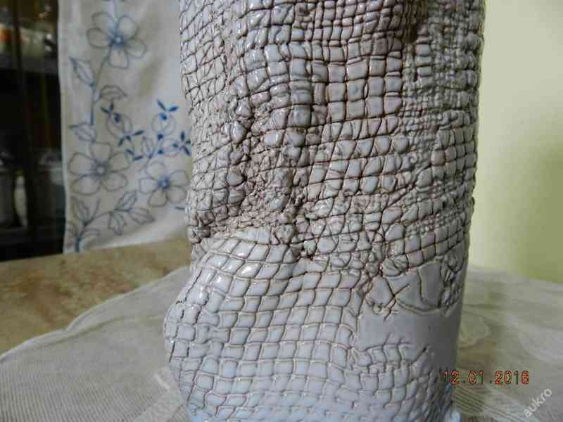 Zajímavá keramická reliéfní Váza se zipem Design zip - foto 6