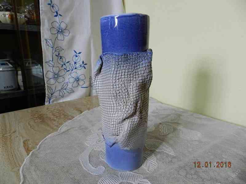 Zajímavá keramická reliéfní Váza se zipem Design zip - foto 5