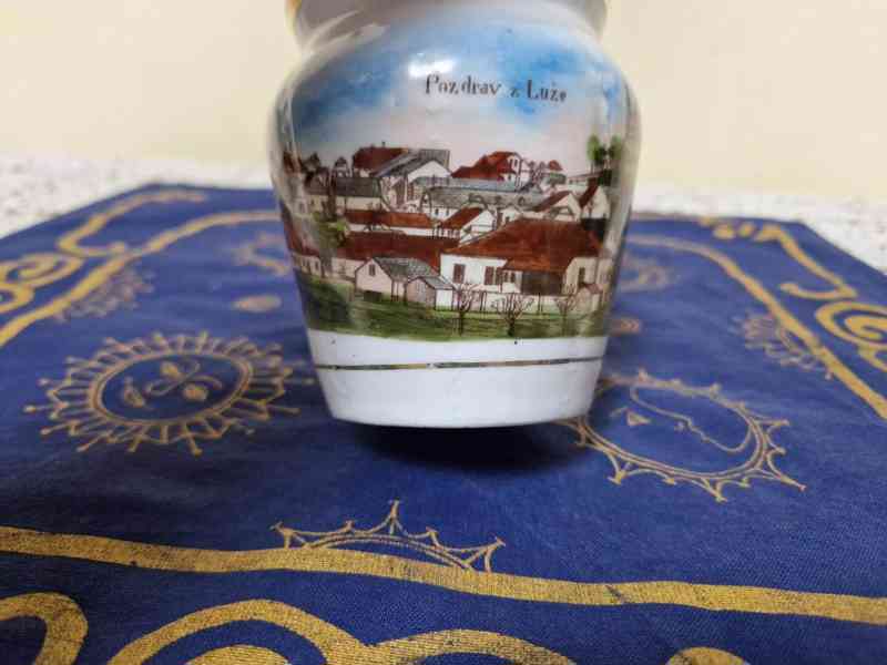 Sbírkový starý Hrnek Luže místopis - foto 8