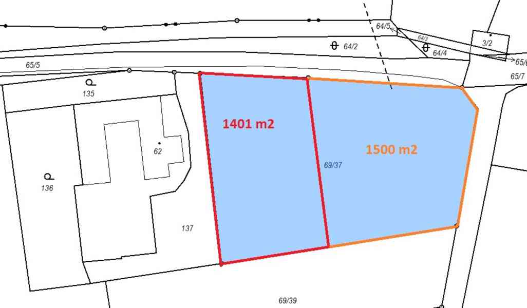 Střeziměřice - stavební pozemek 1401 m2 - foto 4