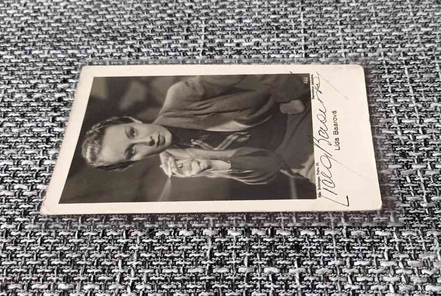 Lída Baarová autogram atelier Ströminger 1938, krásný stav - foto 2