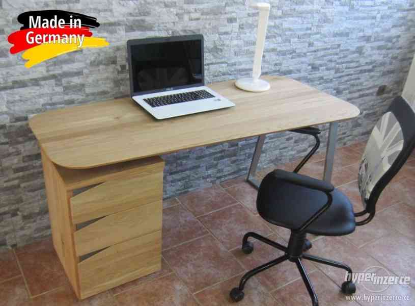 Kancelářský počítačový/psací stůl z masivu dub -DUB MASIV - foto 7