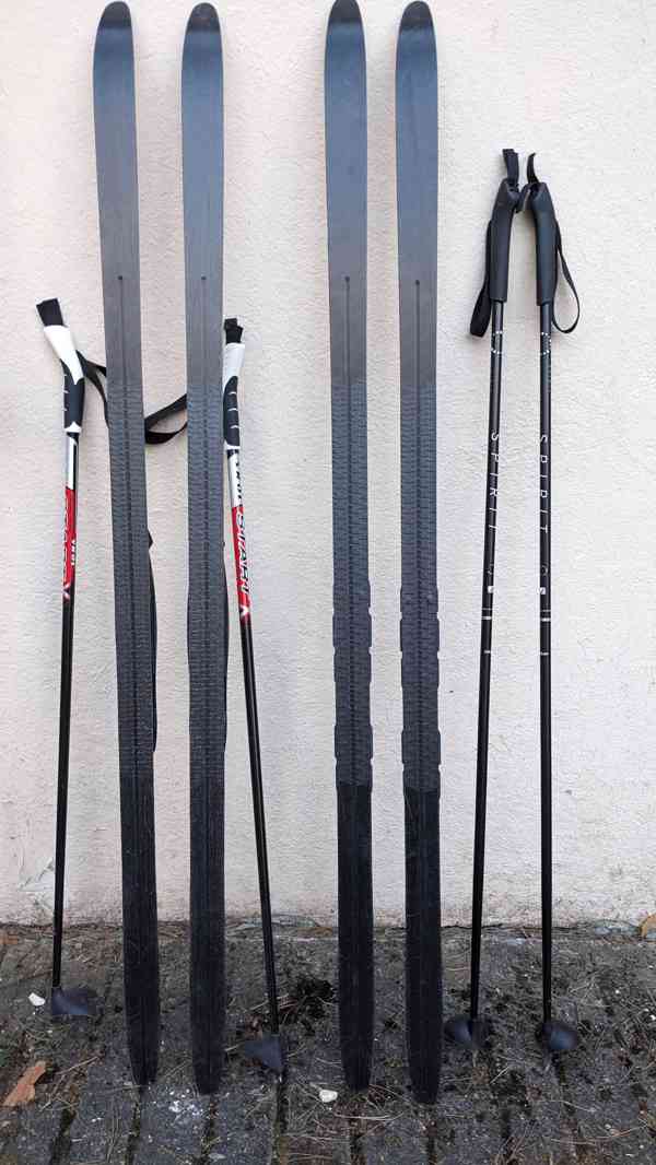 Běžky - Dětský běžkařský komplet set 140cm modrý, boty - foto 2