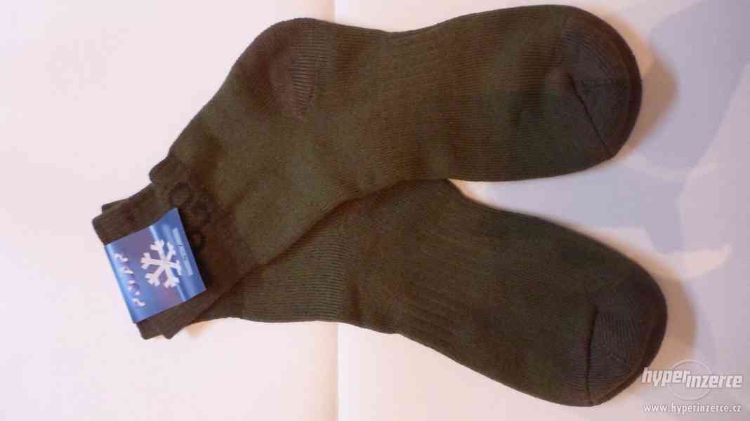Pánské ponožky teplé zelené, myslivecké - foto 1