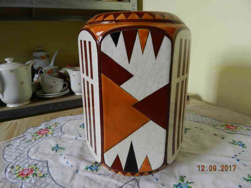 Vzácná Art Deco Váza Keralouve Lalouviere Kubismus Belgie  - foto 2