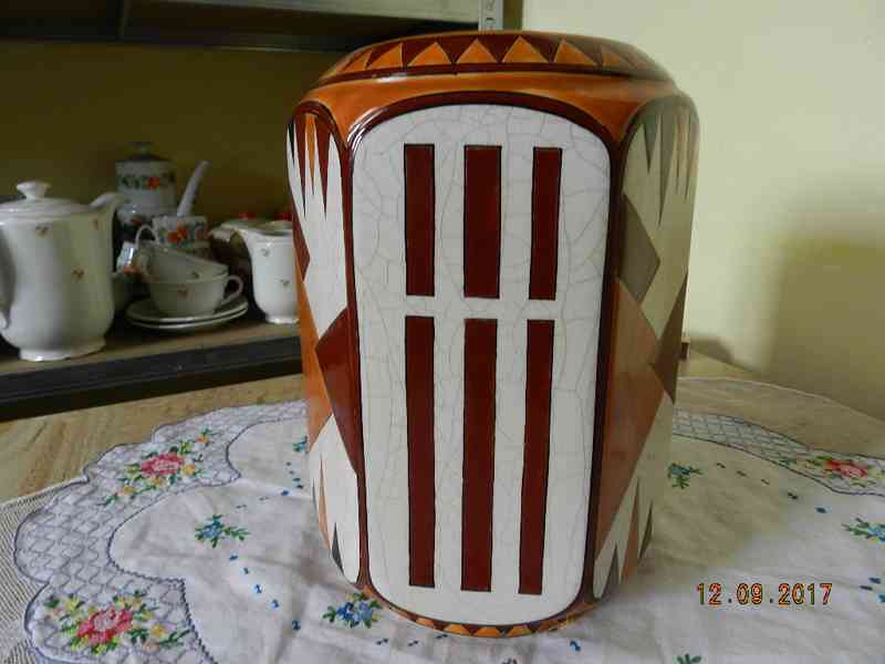 Vzácná Art Deco Váza Keralouve Lalouviere Kubismus Belgie  - foto 4