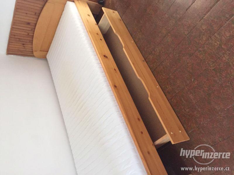 Masivní postel borovice s matrací - foto 2