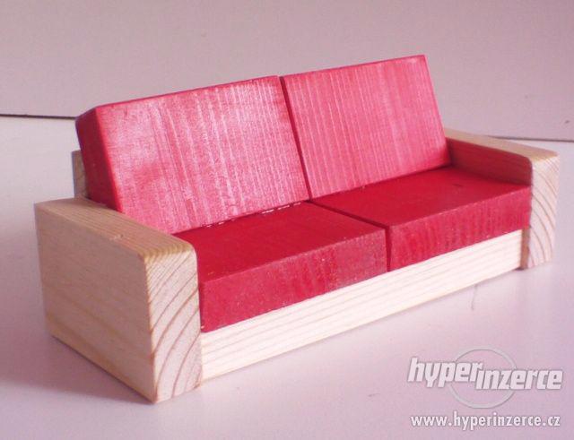 Dřevěný nábytek pro panenky obývák - foto 4