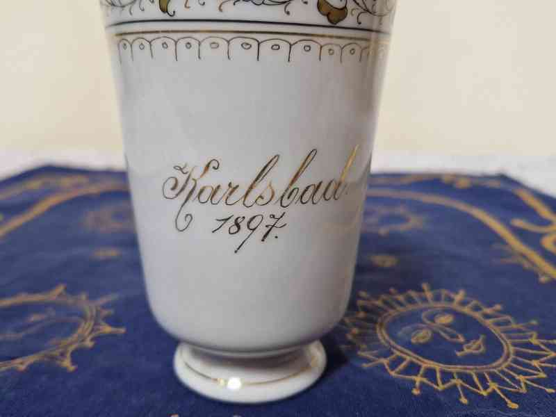 Lázeňský Pohárek Hrnek Karlovy Vary Karlsbad 1897 - foto 7