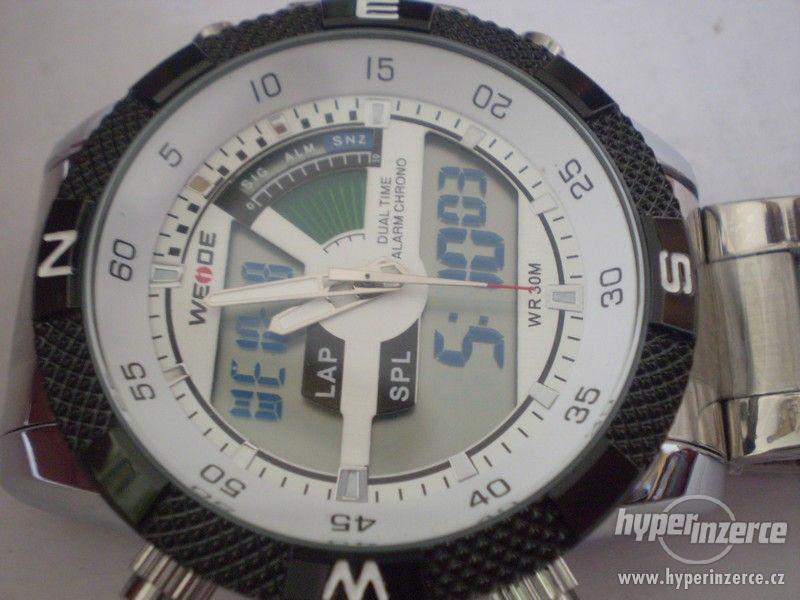 letecké multifunkční hodinky s led displejem WEIDE - foto 3