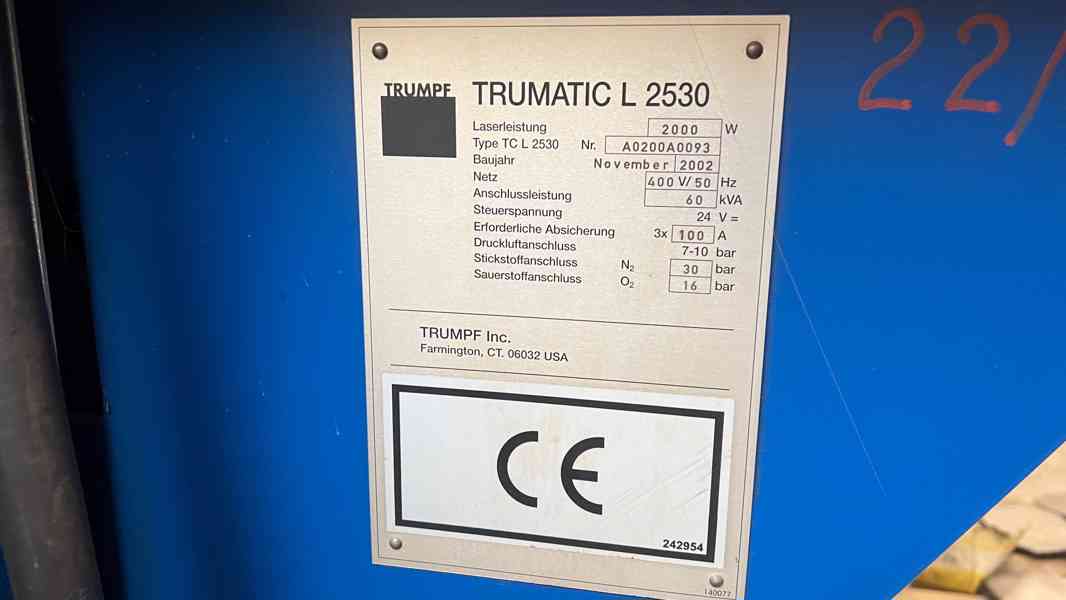 Laser TRUMPF TCL2530 TLF2000W rv.2002 - dostupnost ihned. - foto 10