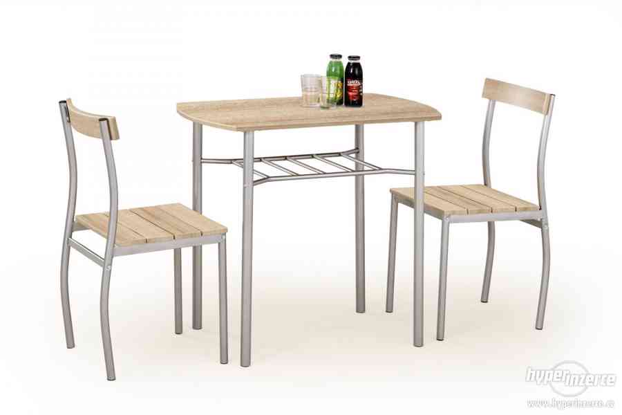 Nová jídelní sestava, stůl+2 židle, doprava zdarma - foto 1