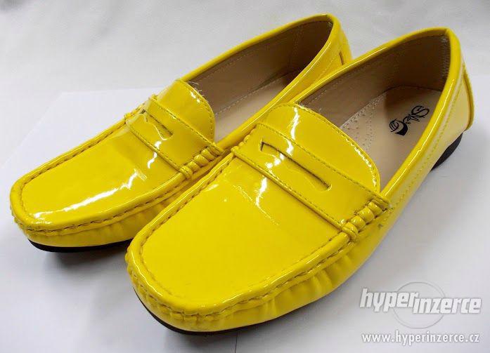 Dámské žluté boty / lakovky STYLE - v. 39 - foto 1