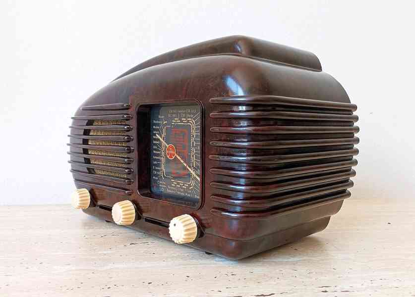 Krásný doplněk, starožitné rádio Talisman z roku 1953, top - foto 2