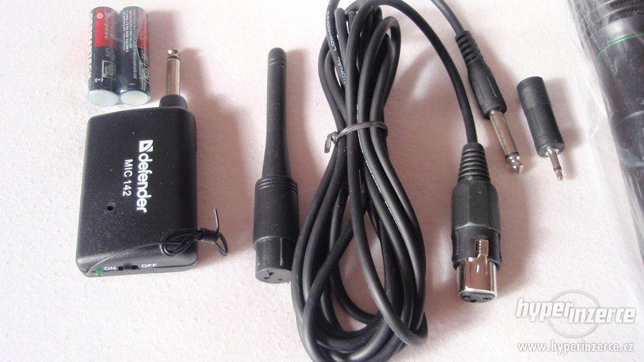 Bezdrátový karaoke mikrofon wireless 3m kabel 6,5 jack nové - foto 2