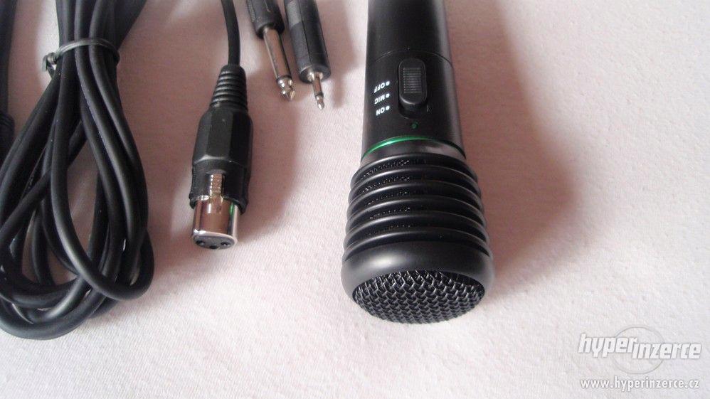 Bezdrátový karaoke mikrofon wireless 3m kabel 6,5 jack nové - foto 3
