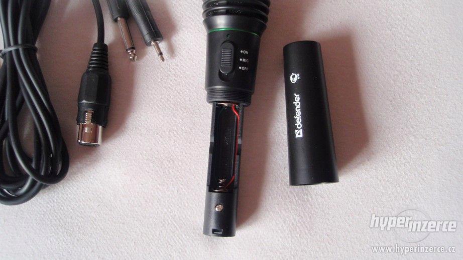 Bezdrátový karaoke mikrofon wireless 3m kabel 6,5 jack nové - foto 4