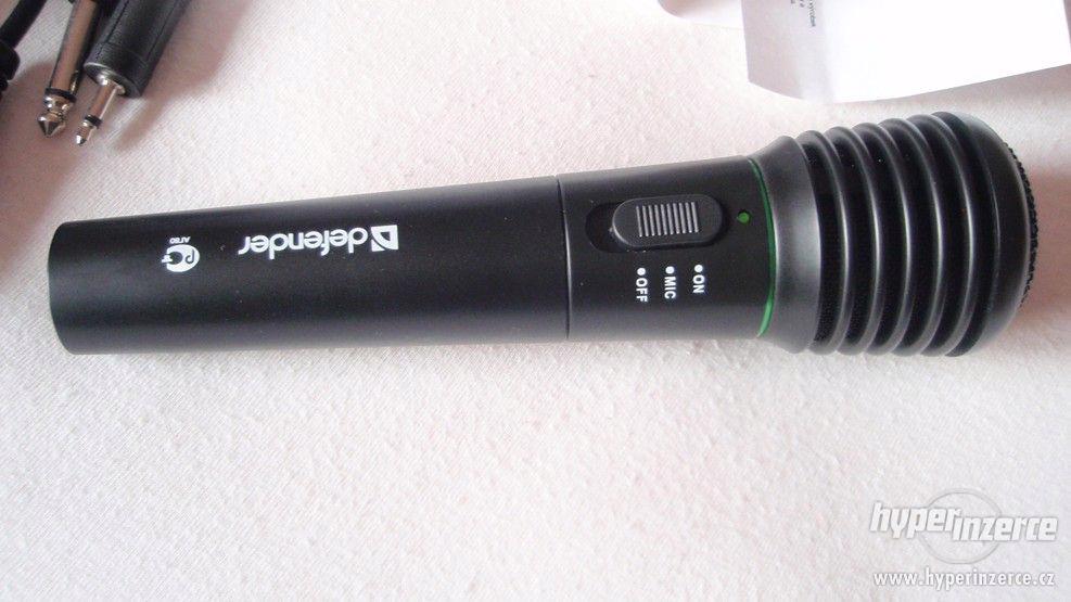 Bezdrátový karaoke mikrofon wireless 3m kabel 6,5 jack nové - foto 5