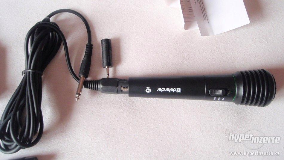 Bezdrátový karaoke mikrofon wireless 3m kabel 6,5 jack nové - foto 6