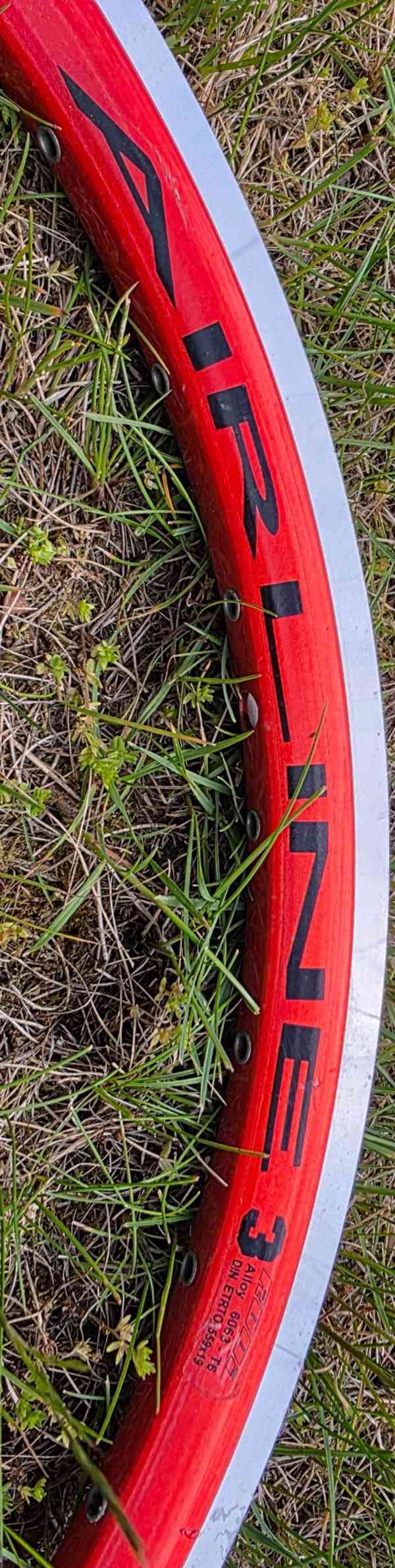 Duralové 26" ráfky VUELTA Airline, červená metalíza - foto 4