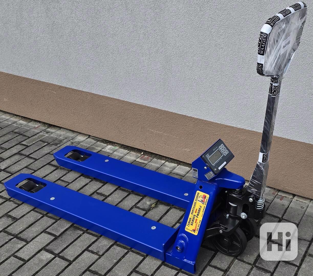 Paletový vozík s váhou. Nosnost 2500kg. Záruka. - foto 1