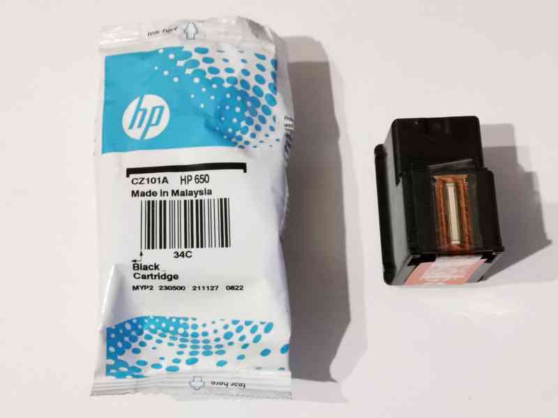 Rozbalená nepoužitá HP 650 Black - orig. černá ink.cartridge - foto 2
