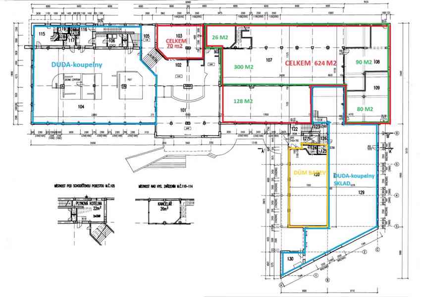 Pronájem kanceláře 25m2 - 400m2+parkování - foto 9