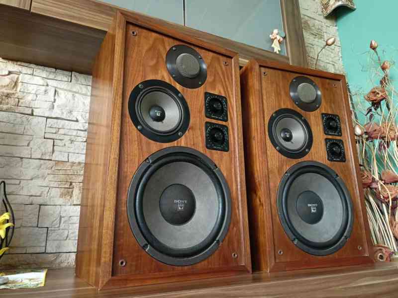 ♫ Pěkné vintage stereo regálovky SONY SS-7200 ♫ 25cm BASS - foto 2