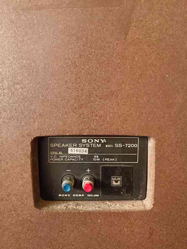 ♫ Pěkné vintage stereo regálovky SONY SS-7200 ♫ 25cm BASS - foto 8