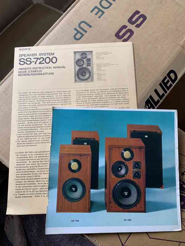 ♫ Pěkné vintage stereo regálovky SONY SS-7200 ♫ 25cm BASS - foto 11