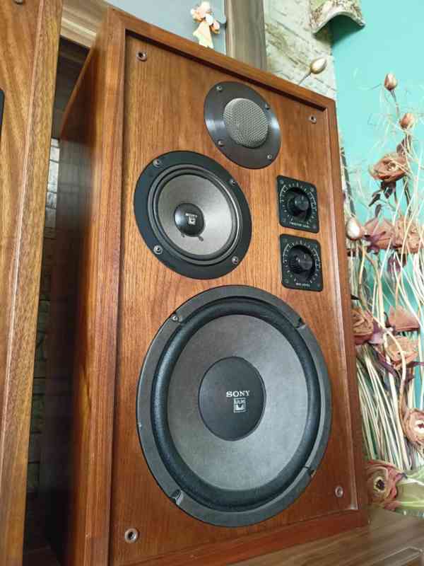 ♫ Pěkné vintage stereo regálovky SONY SS-7200 ♫ 25cm BASS - foto 3