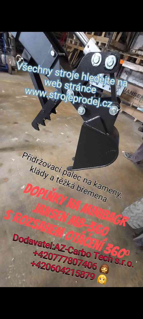 Minibagr Jansen MB-360°  benzínový kráčející bagr nový - foto 8