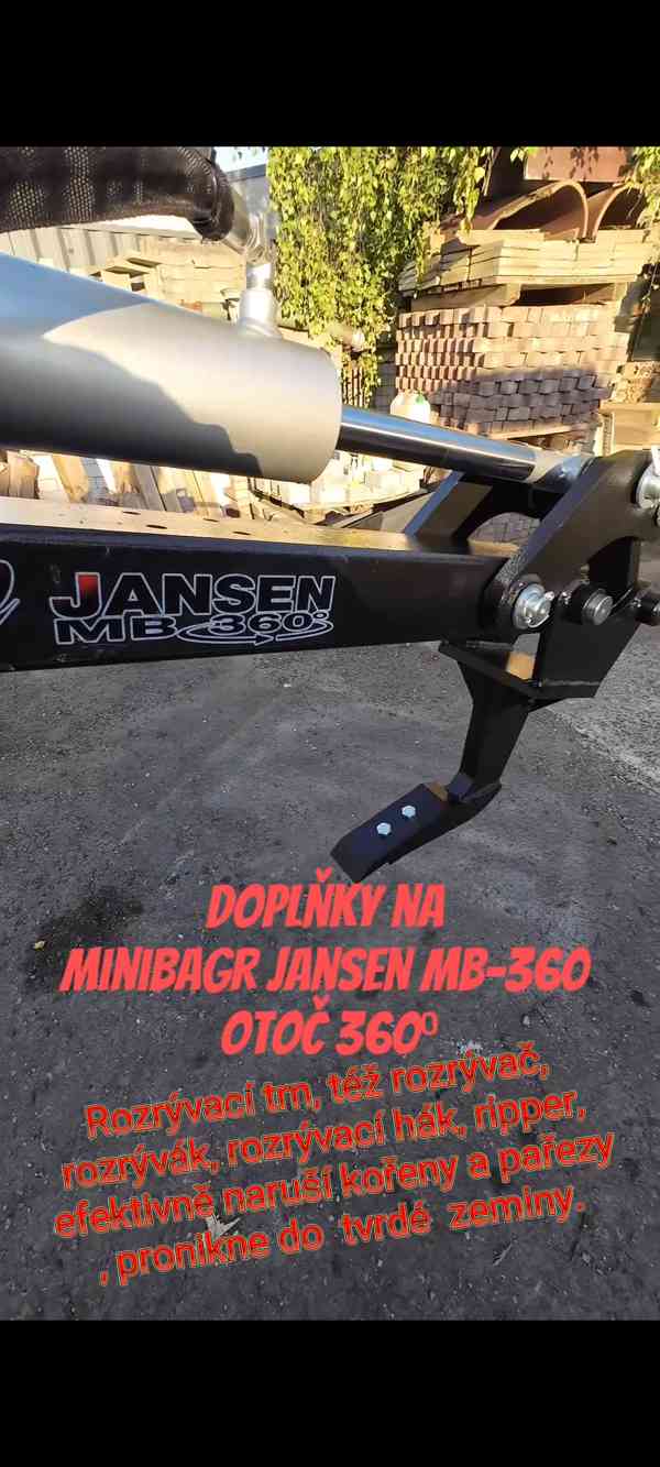 Minibagr Jansen MB-360°  benzínový kráčející bagr nový - foto 9
