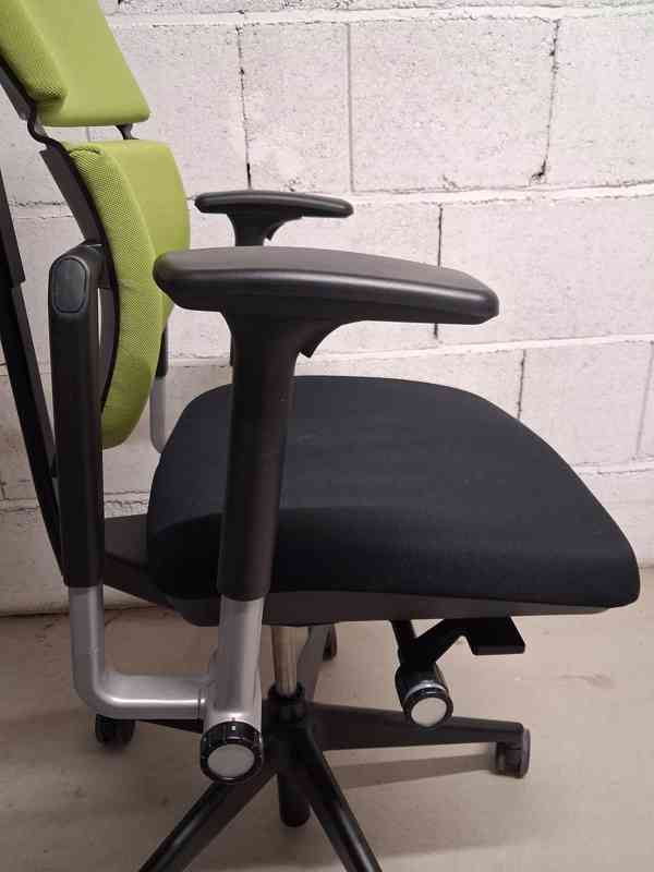 Kolečková židle Steelcase 57400, zelená černá - foto 3