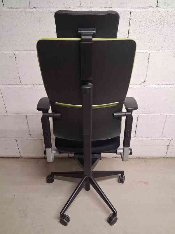 Kolečková židle Steelcase 57400, zelená černá - foto 2