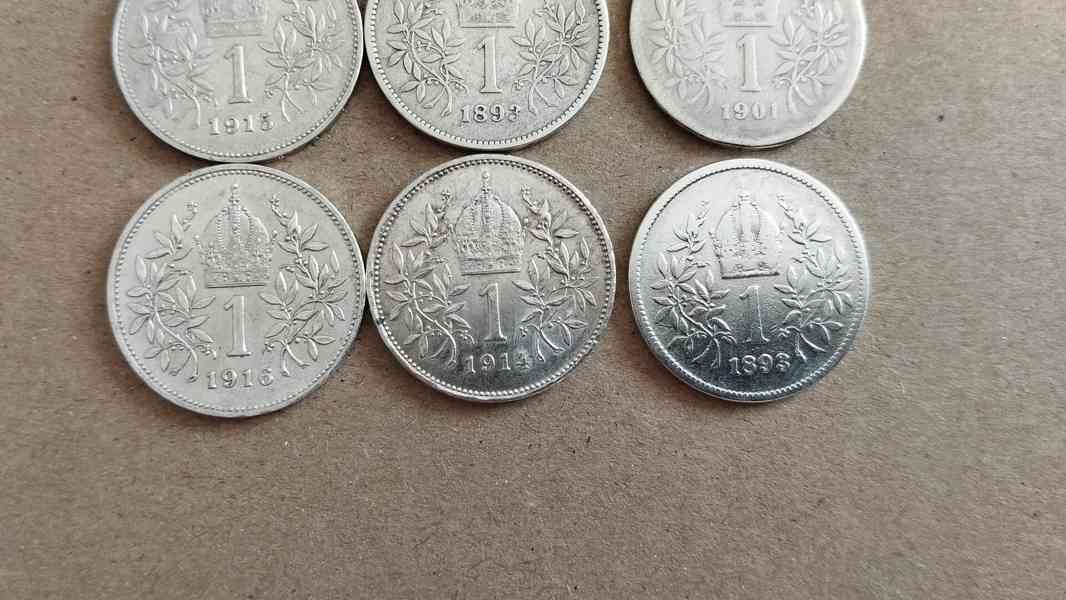 9ks starých korun - Stříbrné korony konvolut č.1 - foto 6