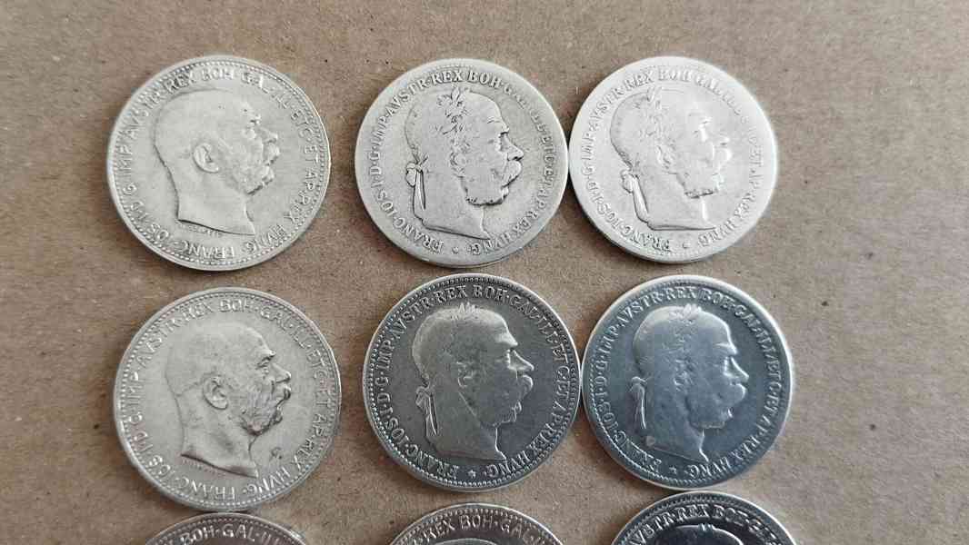 9ks starých korun - Stříbrné korony konvolut č.1 - foto 3