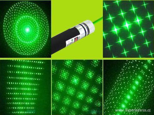 420kčPOZOR laser ukazovátko GREEN 500mw 5NÁSTAVCŮ! VIZ FOTKY - foto 2
