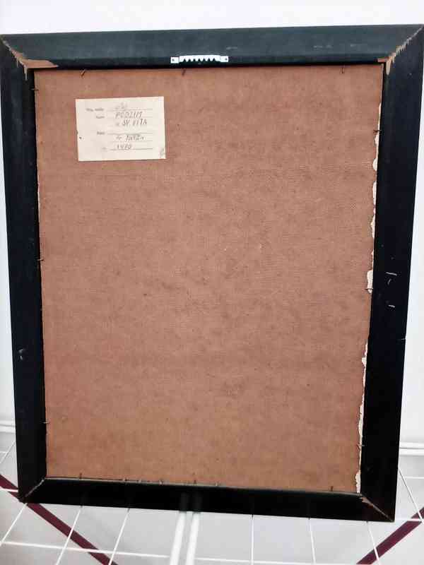 Obraz originál olej na desce Podzim u Sv. Víta, - foto 3